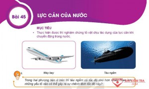 Giải bài tập Khoa học tự nhiên 6, Bài 45: Lực cản của nước