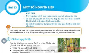 Giải bài tập Khoa học tự nhiên 6, BÀI 13. MỘT SỐ NGUYÊN LIỆU