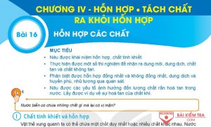 Giải bài tập Khoa học tự nhiên 6, BÀI 16: HỖN HỢP CÁC CHẤT