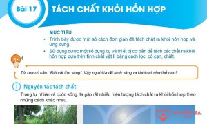 Giải bài tập Khoa học tự nhiên 6, Bài 17. Tách chất khỏi hỗn hợp
