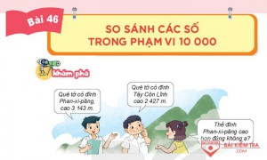 Giải Toán 3 Kết nối tri thức, Bài 46: So sánh các số trong phạm vi 10000