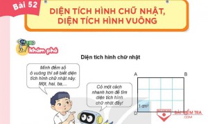 Giải Toán 3 Kết nối tri thức, Bài 52: Diện tích hình chữ nhật - Diện tích hình vuông