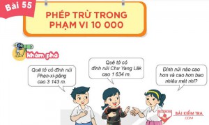 Giải Toán 3 Kết nối tri thức, Bài 55: Phép trừ trong phạm vi 10000