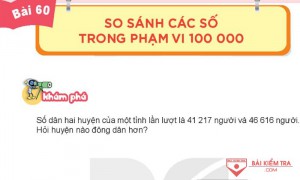 Giải Toán 3 Kết nối tri thức, Bài 60: So sánh các số trong phạm vi 100000