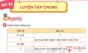 Giải Toán 3 Kết nối tri thức, Bài 62: Luyện tập chung