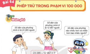 Giải Toán 3, Kết nối tri thức, Bài 64: Phép trừ trong phạm vi 100000