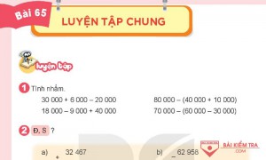 Giải Toán 3 Kết nối tri thức, Bài 65: Luyện tập chung