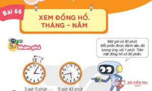 Giải Toán 3, Kết nối tri thức, Bài 66: Xem đồng hồ. Tháng - năm
