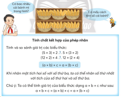 Giải Toán 4 sách Chân trời, bài 14: Tính chất giao hoán, tính chất kết hợp của phép nhân
