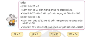 Giải Toán 4 sách Cánh diều, bài 47: Ước lượng tính