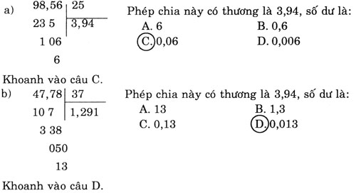 khoanh vao cau dung