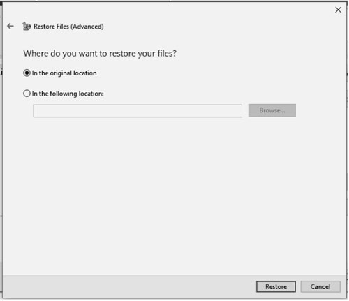 restore x
