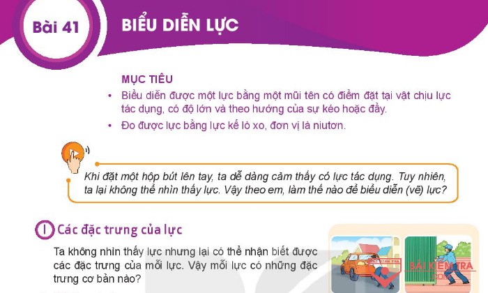 Giải bài tập Khoa học tự nhiên 6, Bài 41. Biểu diễn lực