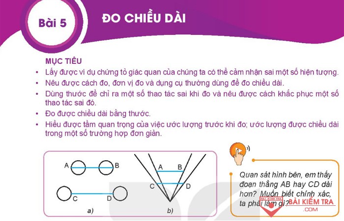 Giải bài tập Khoa học tự nhiên 6, Bài 5: Đo chiều dài