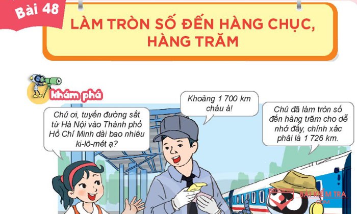 Giải Toán 3 Kết nối tri thức, Bài 48: Làm tròn số đến hàng chục, hàng trăm