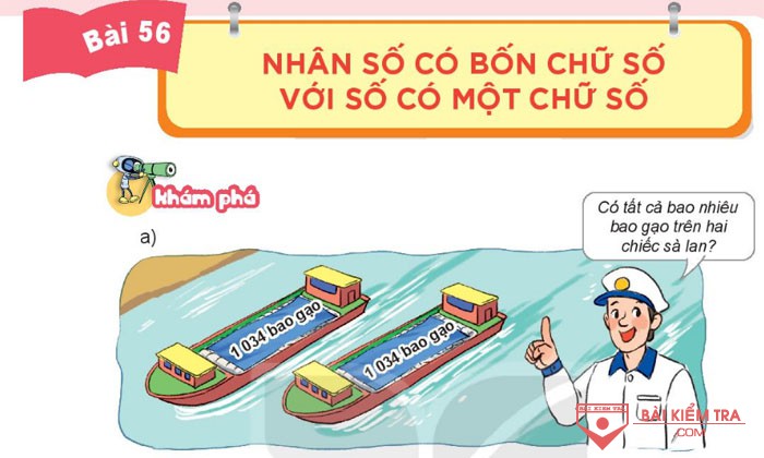 Giải Toán 3 Kết nối tri thức, Bài 56: Nhân số có bốn chữ số với số có một chữ số