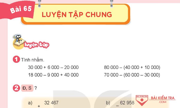 Giải Toán 3 Kết nối tri thức, Bài 65: Luyện tập chung