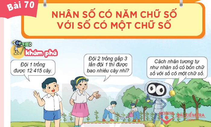 Giải Toán 3, Kết nối tri thức, Bài 70: Nhân số có năm chữ số với số có một chữ số