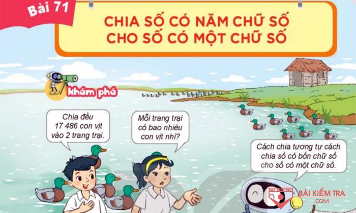 Giải Toán 3, Kết nối tri thức, Bài 71: Chia số có năm chữ số với số có một chữ số