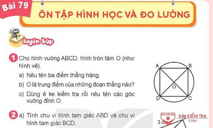 Giải Toán 3, Kết nối tri thức, Bài 79: Ôn tập hình học và đo lường